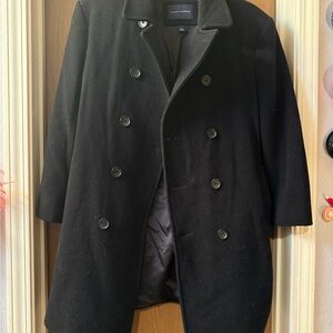 Banana Republic Men's Classic Black Pea Coat